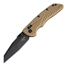 Hogue Deka Folding Knife FDE 3.25in Plain Black Cerakote Wharncliffe Blade HG24367