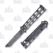 Bear &amp; Son Galaxy Balisong Armor-Piercing Damascus Tanto