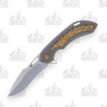 Olamic Wayfarer 247 Folding Knife T-1699 Dark Blast (Sculpted Bronze)