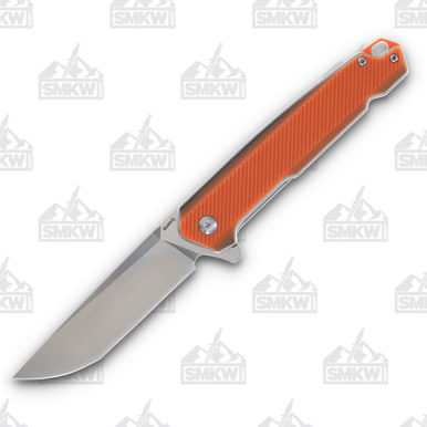 Glow Rhino Fermi Linerlock Folding Knife (Orange Thumb Stud) - Smoky  Mountain Knife Works