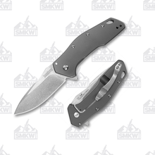 Kershaw Eris Folding Knife Gray 3in Plain Stonewash Modified Drop Point KS1881