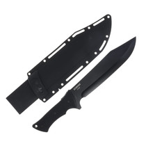 Schrade Leroy Fixed Blade Knife 9.5 Inch Plain Black Oxide Clip Point 1182516