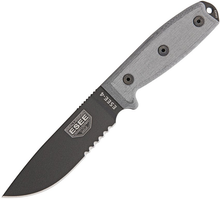 ESEE 4 Black Blade Gray Micarta