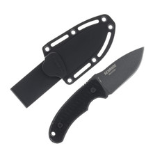 Schrade Wolverine Mini 2.5 Inch Plain Black Teflon Drop Point 1182519