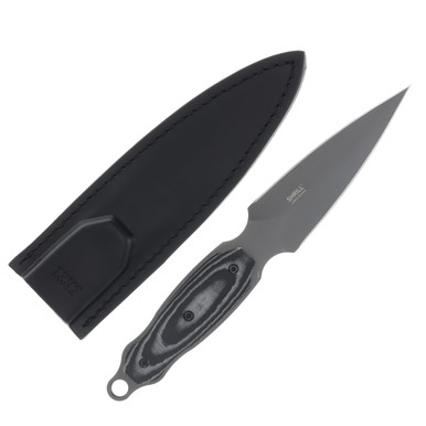 CRKT Shrill Fixed Blade Knife 4.77 Inch Plain Black TiNi Dagger