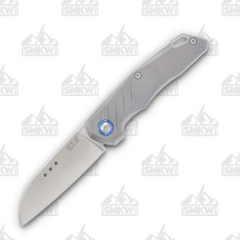MKM Knives Anso Root Folding Knife Sandblasted Ti 2.8in Sheepsfoot Blade MKRTT