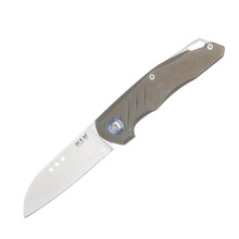 MKM Knives Anso Root Folding Knife Bronze Titanium 2.8in Satin Blade MKRTTBR