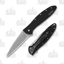 Kershaw Leek Folding Knife Stonewash Black