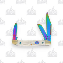 Frost Silverhorse Stoneworks Jigged Bone Rainbow Stockman Folding Knife