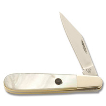 Hen &amp; Rooster Mother of Pearl Large Barlow Folding Knife