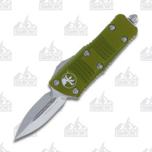 Microtech Troodon Mini Out-The-Front Automatic Knife (D/E Stonewash | OD Green)