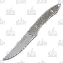 MKM Knives Mercury Trek Fixed Blade Green Micarta 5.12in Trailing Point MY92525CVC