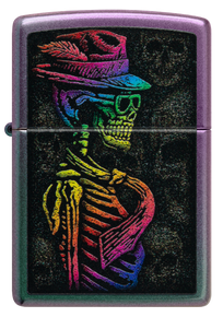 Zippo Iridescent Rainbow Skull Lighter ZP48192