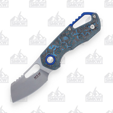 MKM Isonzo Folding Knife Arctic Storm Fat Carbon Stonewash Cleaver