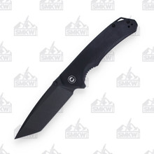 CIVIVI Brazen Folding Knife 3.46 Inch Plain Black Stonewash Tanto WKCC2023C