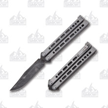 Bear &amp; Son Bear Song VIII Balisong Gray Damascus