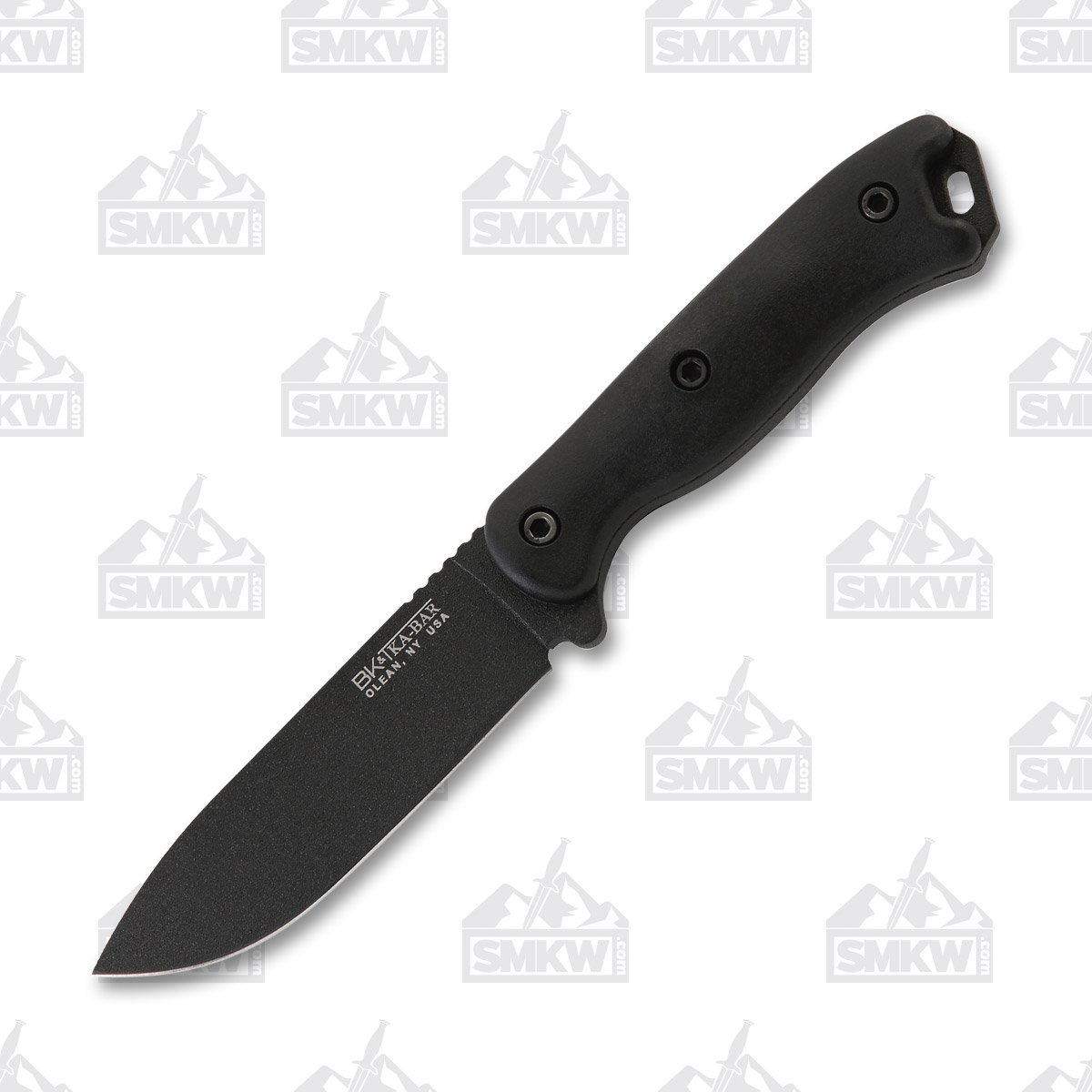 KA-BAR Becker Short Drop Point Fixed 4.38in Plain Black Blade Knife