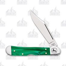 Case John Deere Green Pearl Kirinite Mini CopperLock Folding Knife