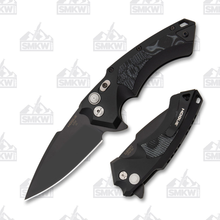 Hogue X5 Manual Flipper Knife Black Al G-Mascus 3.5in Black Spear Point Blade HG34579