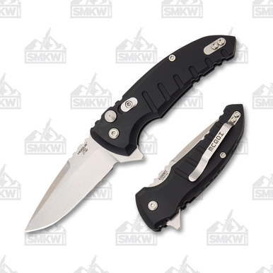Hogue X-1 MicroFlip Black Folding Knife Stonewash 2.75in Drop