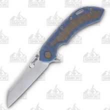 Olamic Wayfarer 247 Prototype Folding Knife Wharning 08 Blue Bronze Seabed PRW8