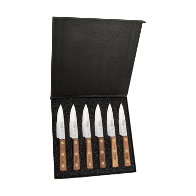 Case Steak Knife Set Walnut Wood Set of 6 Presentation Box - Smoky