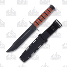 KA-BAR Army Fighting Fixed Blade Brown 7in Clip Point Straight Edge