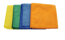 GRIP-ON Microfiber Cleaning Cloths 4 Pack Assorted Colors