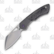 Olamic Whippersnapper BL Folding Knife Purple Fat Carbon Dark Blast Sheepsfoot