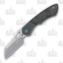 Olamic Whippersnapper BL Folding Knife 053-W Dark Blasted Green Fat Carbon