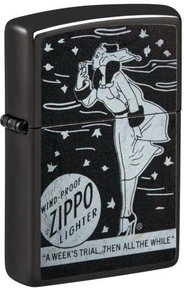 Zippo Retro Windy High Polish Black Lighter ZP48456