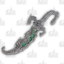 Rite Edge Green Dragon Dagger with 5in Satin Stainless Steel Blade 211155GN