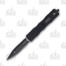 Microtech Dirac Delta OTF Auto D/E Knife Black 3.75in Part Serr Dagger AUMT2272T