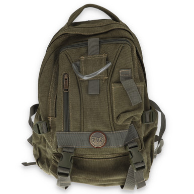 Fabigun Conceal Carry Backpack Green Canvas SM3906G - Smoky