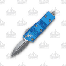 Microtech Mini Troodon Out-The-Front Automatic Knife (D/E Apocalyptic | Blue)