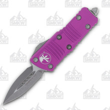 Microtech Mini Troodon Out-The-Front Automatic Knife (D/E Apocalyptic | Violet)