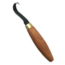 Flexcut Sgl. Bevel Sloyd Hook Whittling-Carving Knife Cherry Wood .5 In Blade FTKN52