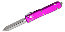 Microtech Ultratech Spartan Out-The-Front Automatic Knife (D/E Stonewash | Violet)