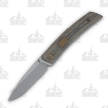 Jared Oeser F22 KickStop Folding Knife Bronze M390 Green Micarta