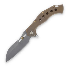 Olamic Soloist Scout Ti Kinetic Earth Holes 4.12in Stonewash Blade