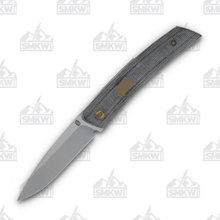 Jared Oeser F22 KickStop Folding Knife Bronze M390 Black Micarta