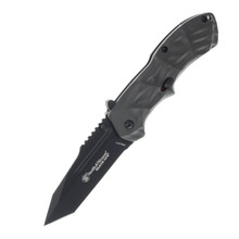 Smith and Wesson Black Ops MAGIC Gray Folding Knife 3.4in Tanto Blade SWBLOP3T