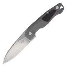 Boker Plus Aluma Gray and Black 3.58 Inch Plain Stonewash Spear Point