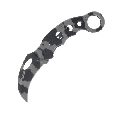 Smith & Wesson Extreme Ops Camo Karambit 3in Hawkbill Plain Blade