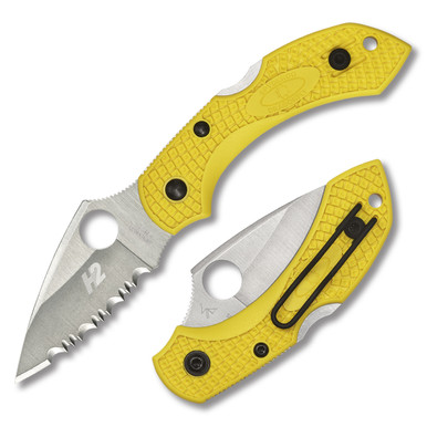 Spyderco Dragonfly 2 Salt Folding Knife Serrated Yellow SPC28SYL2