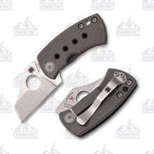 Spyderco McBee Folding Knife Gray Titanium 1.52in Stonewash Blade SPC236TIP