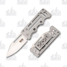 SOG Cash Card Folding Knife 2.75in Satin Clip Point Money Clip