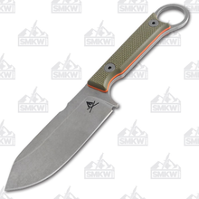 White River Firecraft 3.5 Pro Green Orange Textured G10 Fixed Blade