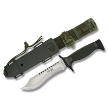 Master Cutlery Survivor Fixed Blade Knife 5in Plain Satin Clip Point DBHK6001S
