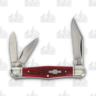 Rough Ryder Red Jigged Bone Whittler Folding Knife RR282